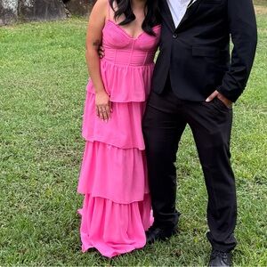 Birdy Grey Lola Chiffon Dress in Bon Bon Pink